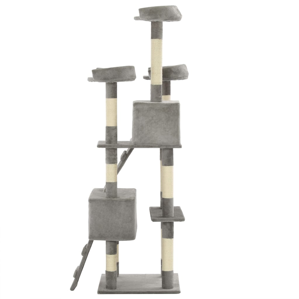 Cat Tree with Sisal Scratching Posts 170 cm Grey