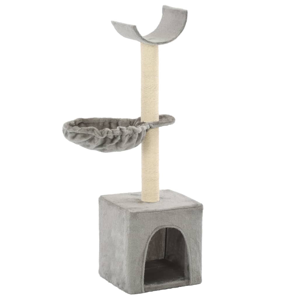 Cat Tree with Sisal Scratching Posts 105 cm Grey