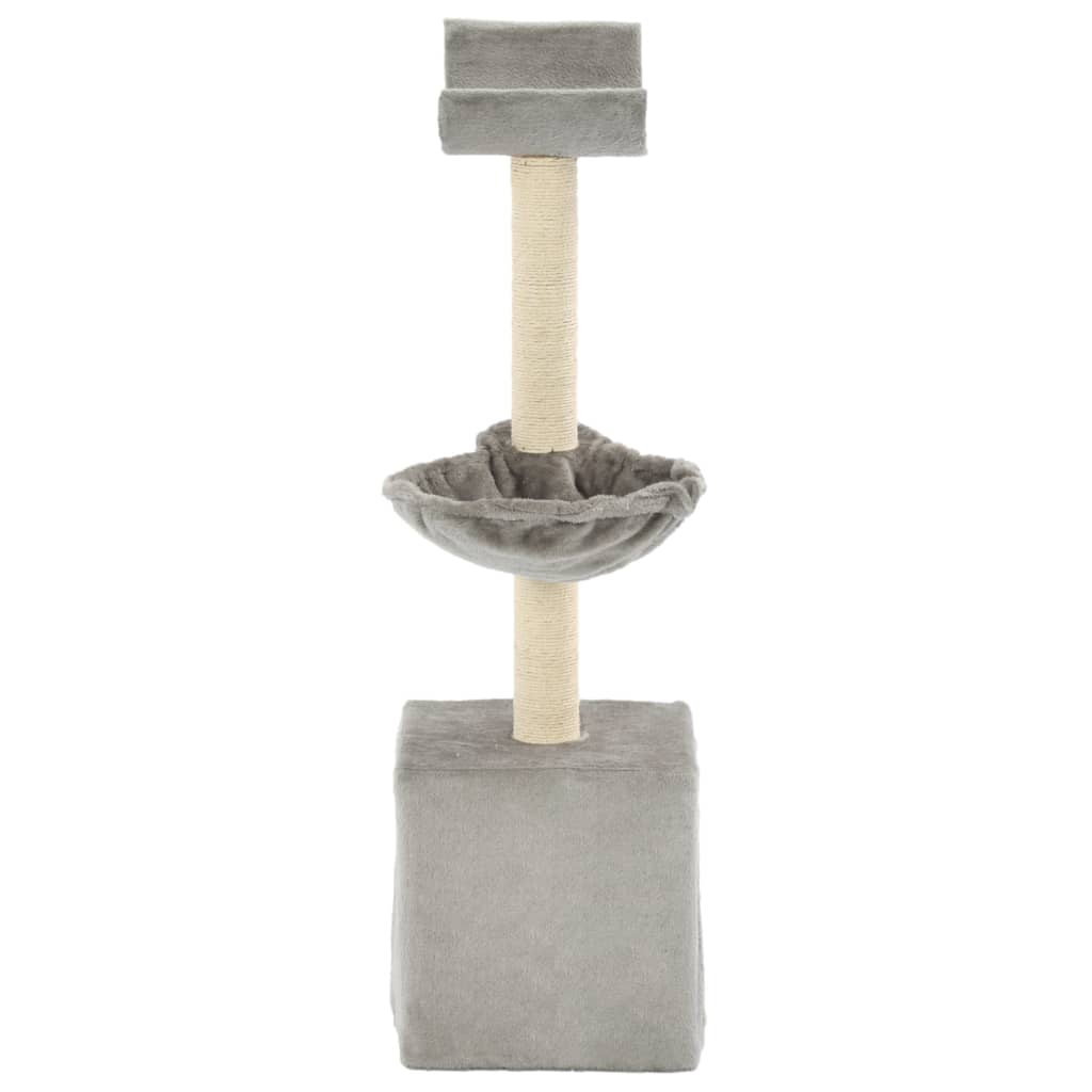 Cat Tree with Sisal Scratching Posts 105 cm Grey