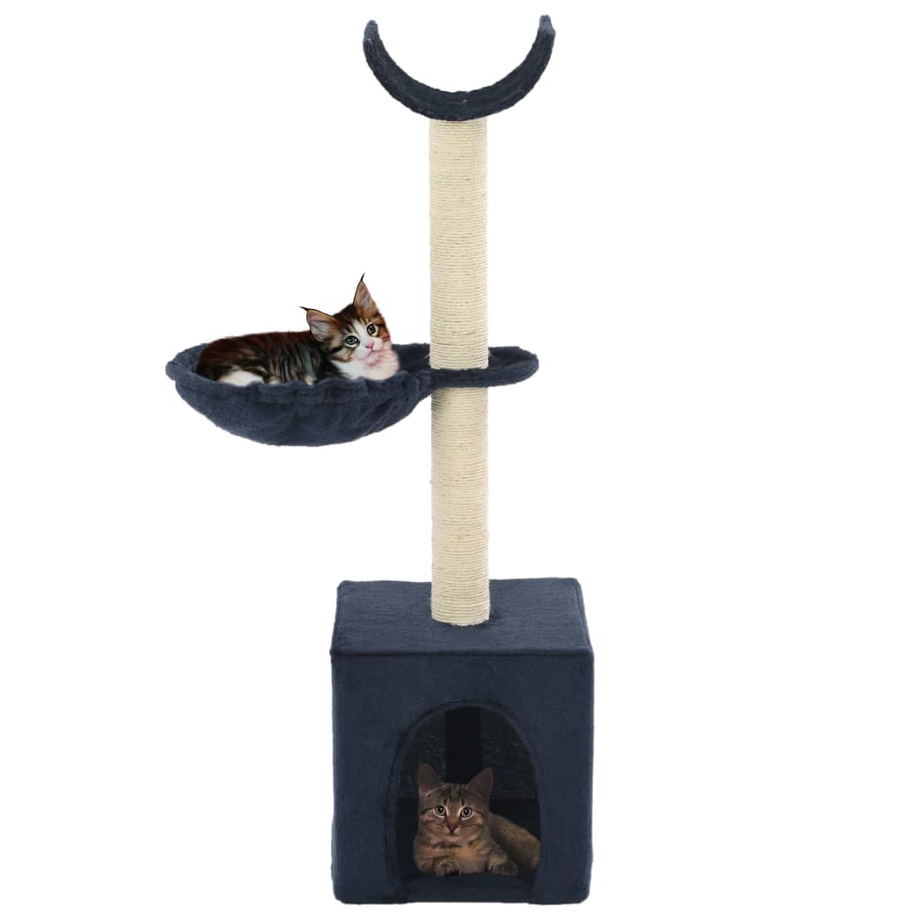 vidaXL Cat Tree with Sisal Scratching Posts 105 cm Blue