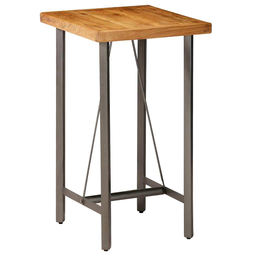 Table | Natural Wood, Grey | Solid reclaimed teak, Powder-coated steel