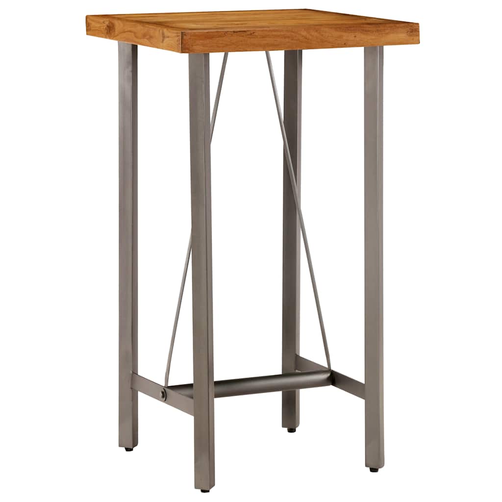 Table | Natural Wood, Grey | Solid reclaimed teak, Powder-coated steel