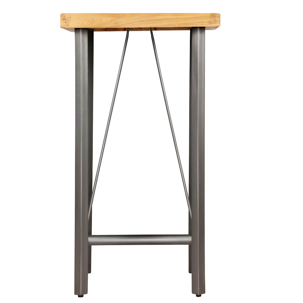 Table | Natural Wood, Grey | Solid reclaimed teak, Powder-coated steel