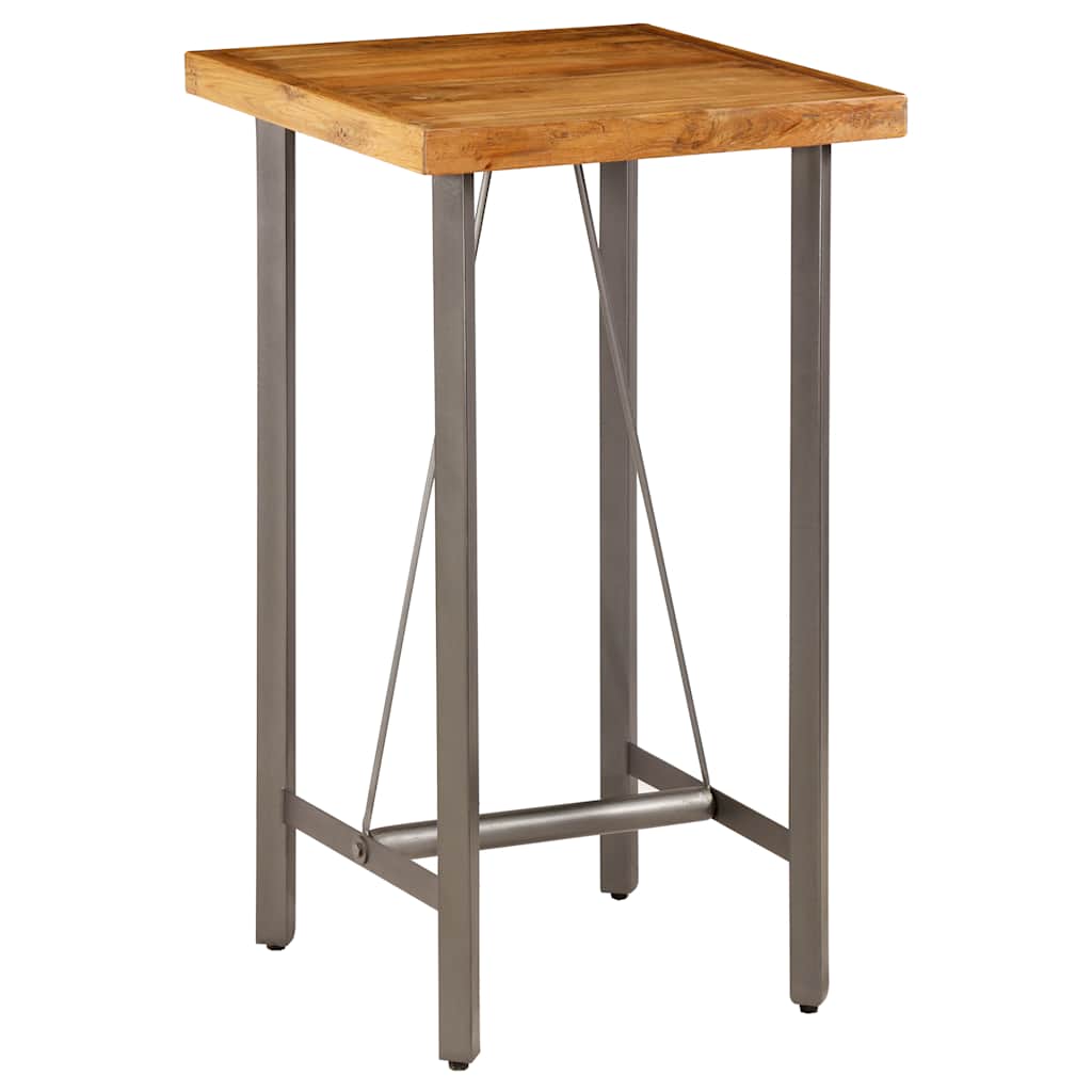 Table | Natural Wood, Grey | Solid reclaimed teak, Powder-coated steel