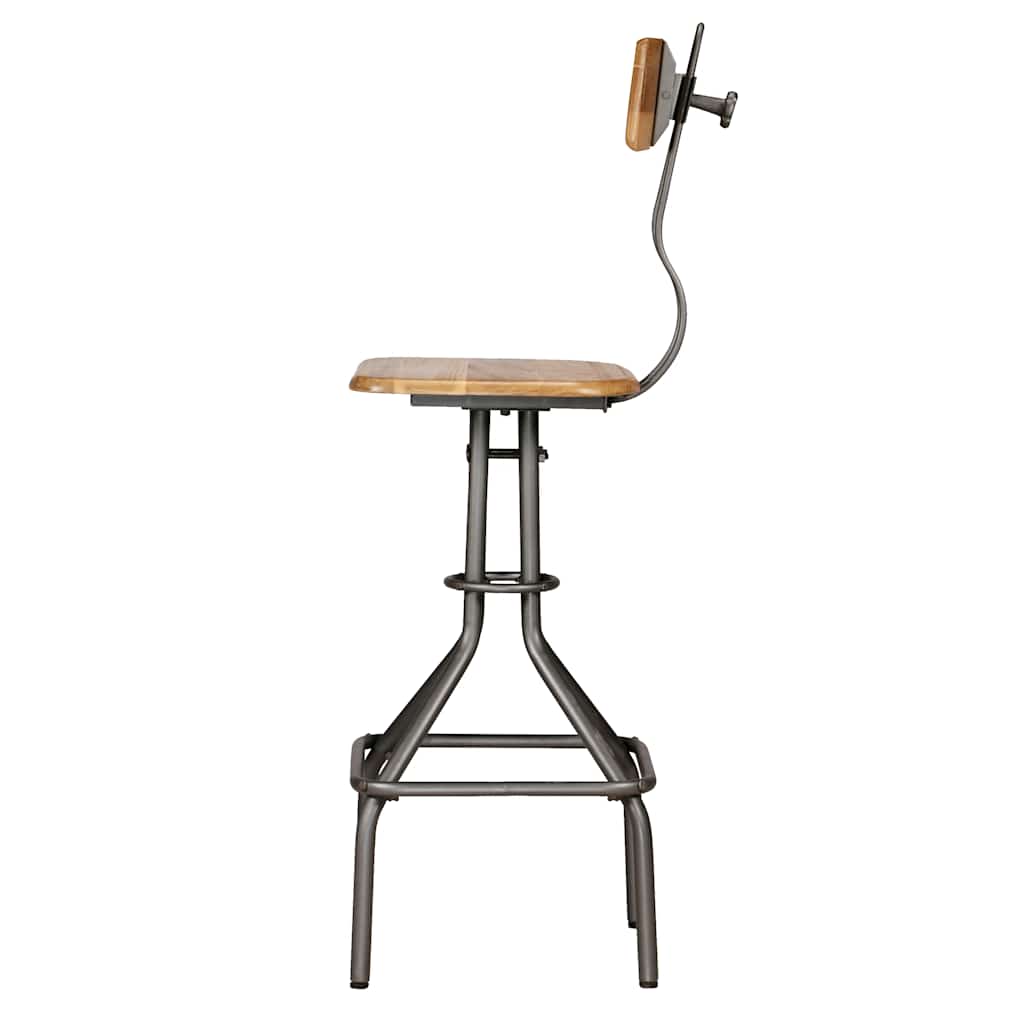Bar Stools 2 pcs Solid Reclaimed Teak Wood