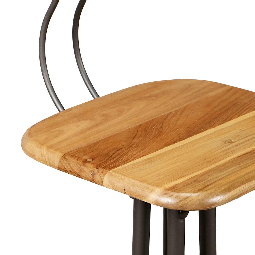 Bar Stools 2 pcs Solid Reclaimed Teak Wood