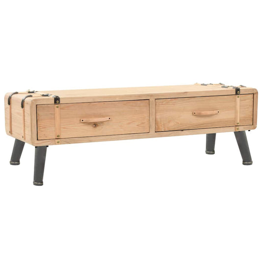 245773 vidaXL TV Cabinet Solid Fir Wood 120x33x35 cm
