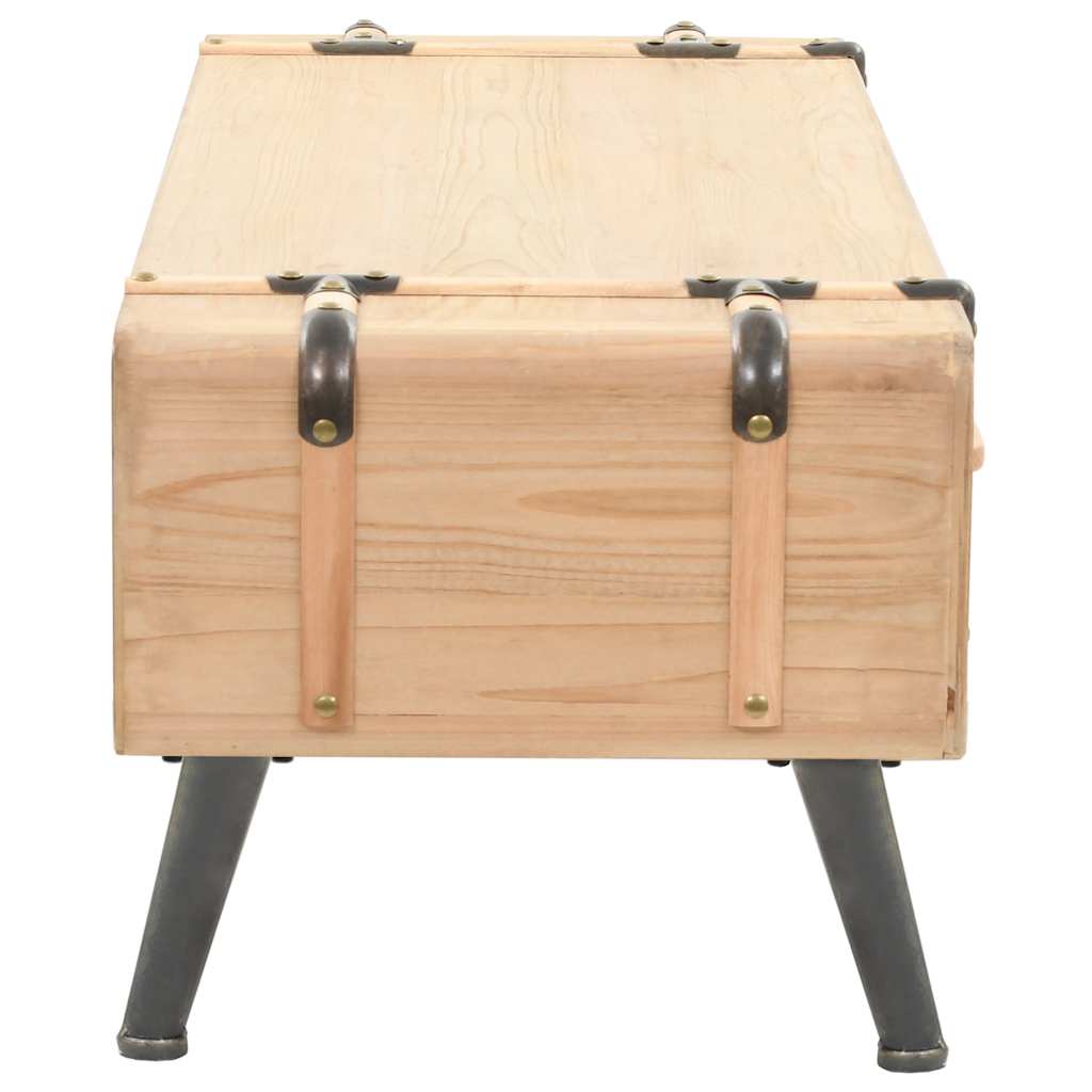 245773 vidaXL TV Cabinet Solid Fir Wood 120x33x35 cm