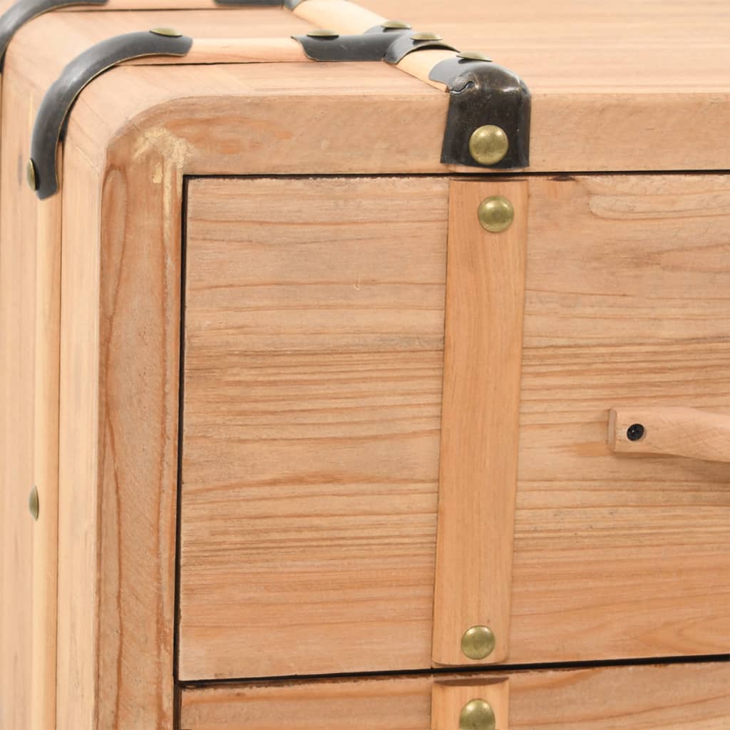 Drawer Cabinet Solid Fir Wood 91x35x73 cm