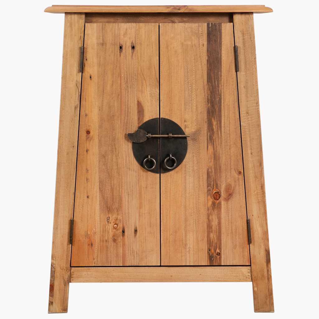 246037 vidaXL Bathroom Side Cabinet Solid Pinewood 59x32x80 cm