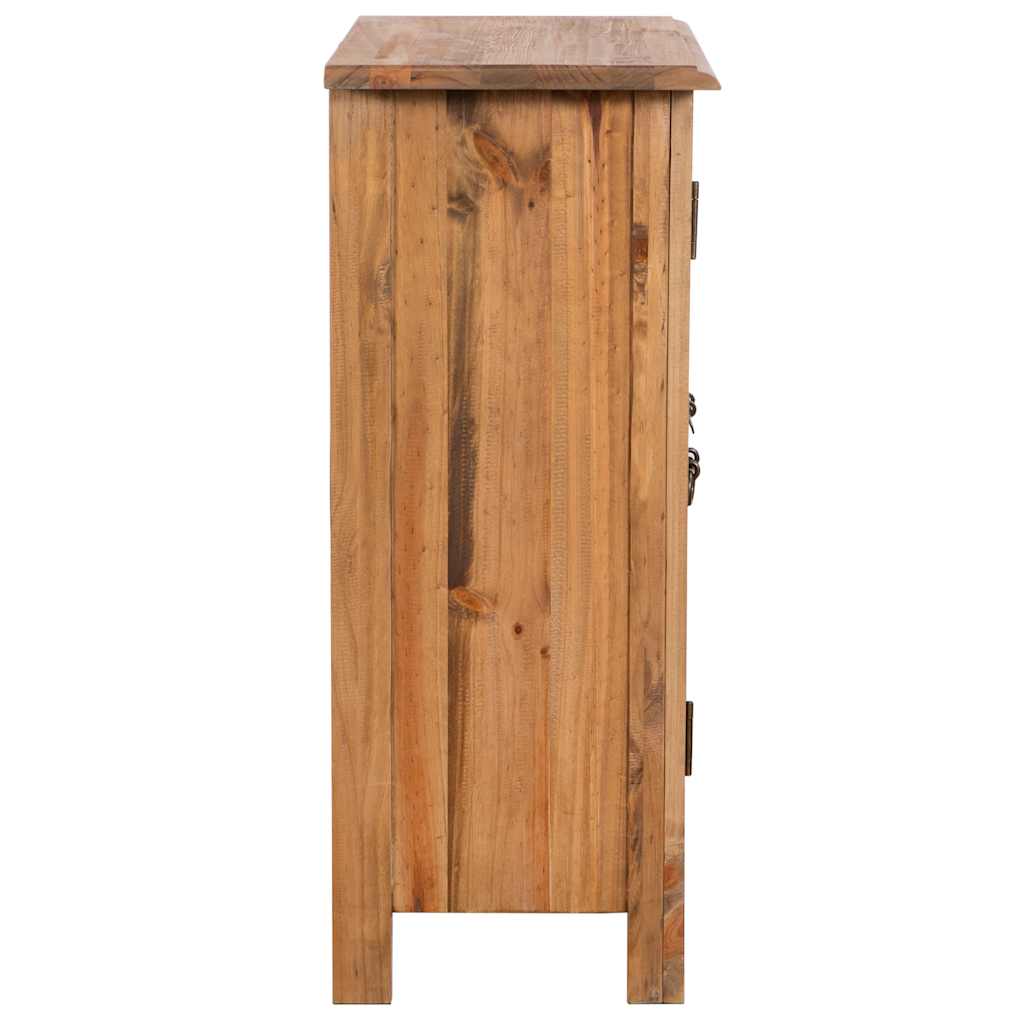 246037 vidaXL Bathroom Side Cabinet Solid Pinewood 59x32x80 cm