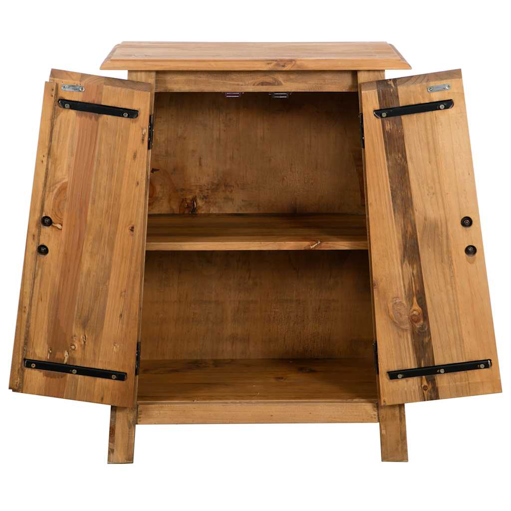 246037 vidaXL Bathroom Side Cabinet Solid Pinewood 59x32x80 cm