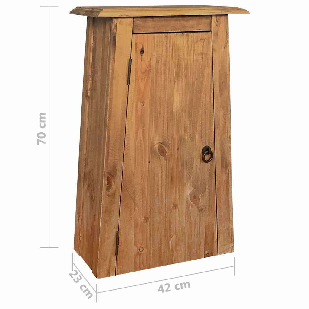 246039 vidaXL Bathroom Wall Cabinet Solid Pinewood 42x23x70 cm