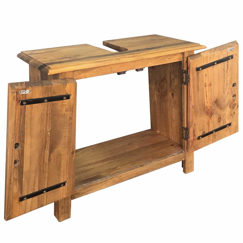 246040 vidaXL Bathroom Furniture Set Solid Pinewood