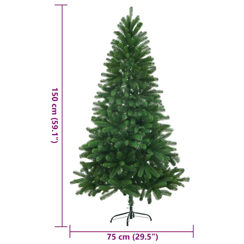 vidaXL Faux Christmas Tree Lifelike Needles 150 cm Green