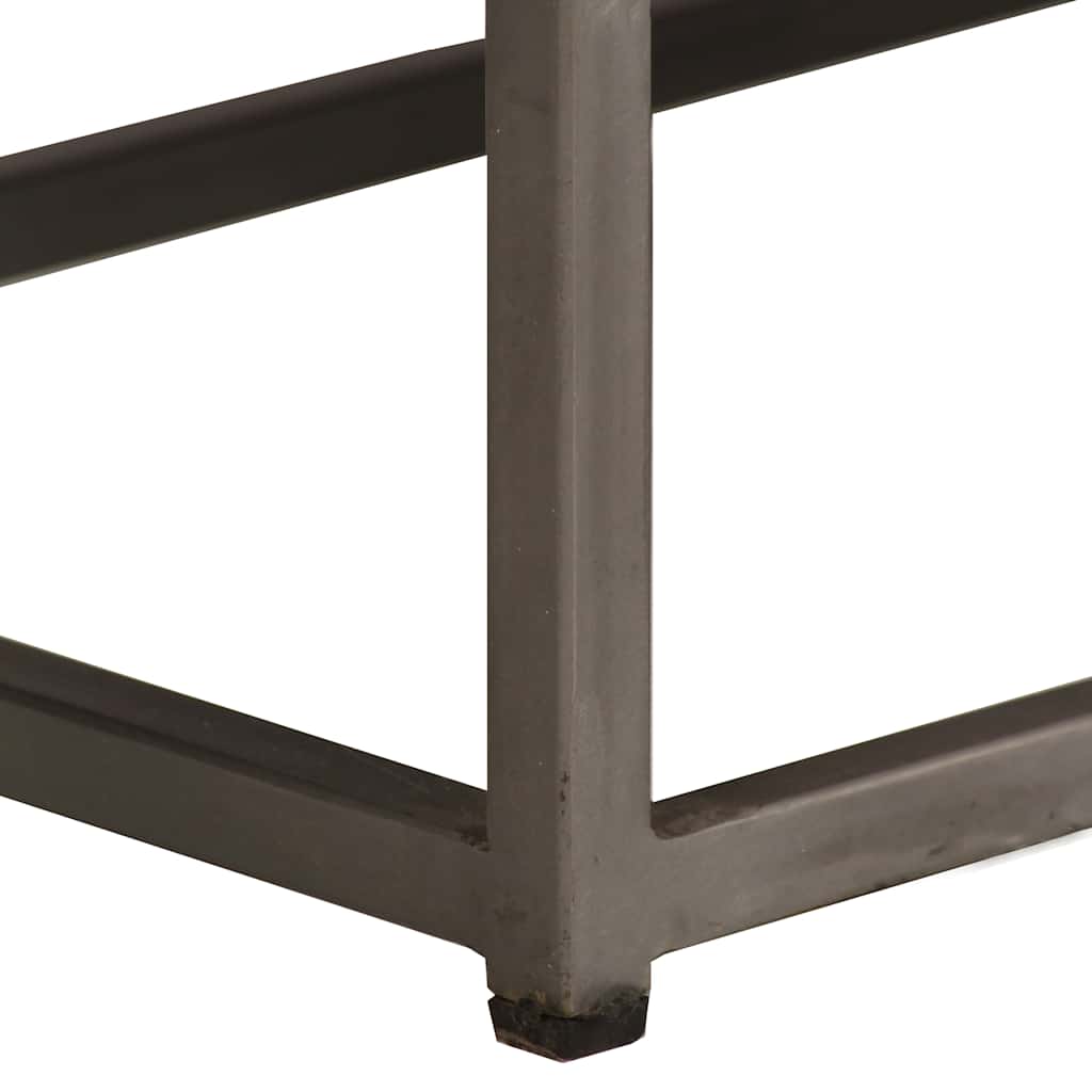 246281 vidaXL TV Cabinet Recycled Teak and Steel 120x30x40 cm