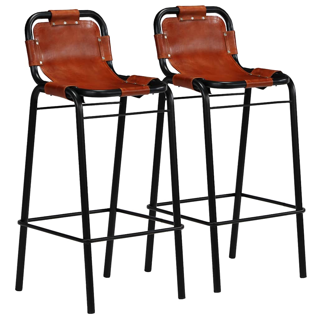 246286 vidaXL Bar Set 3 Pieces Solid Reclaimed Wood and Genuine Goat Leather
