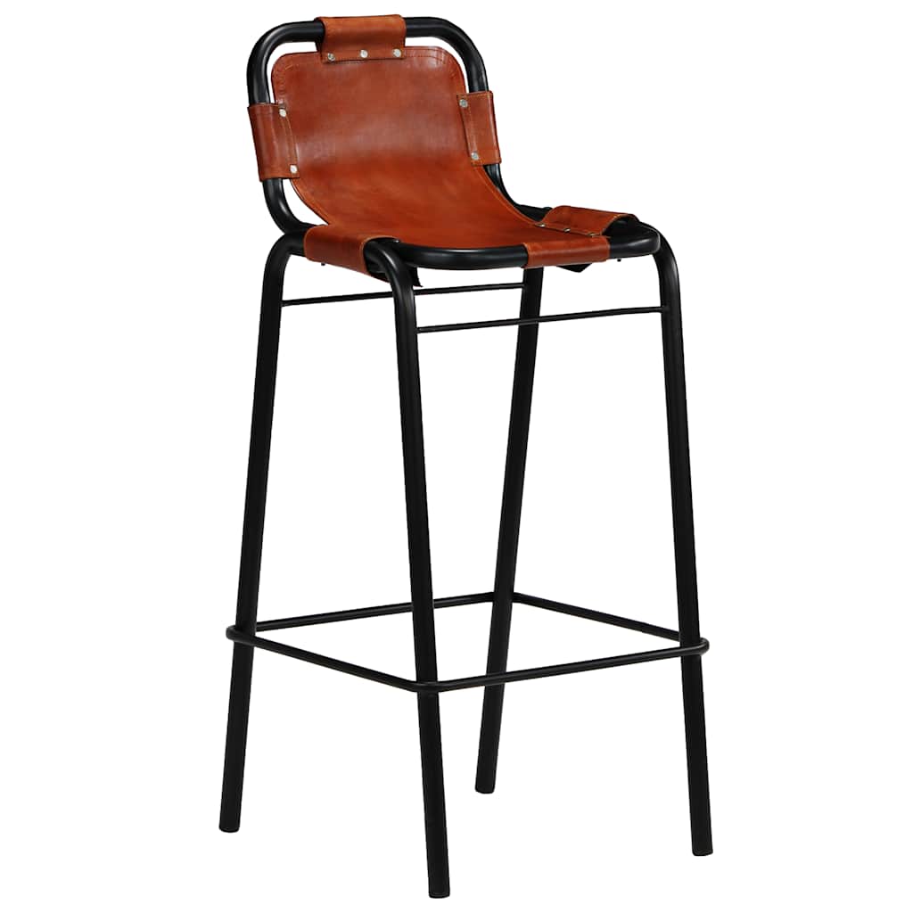 246286 vidaXL Bar Set 3 Pieces Solid Reclaimed Wood and Genuine Goat Leather