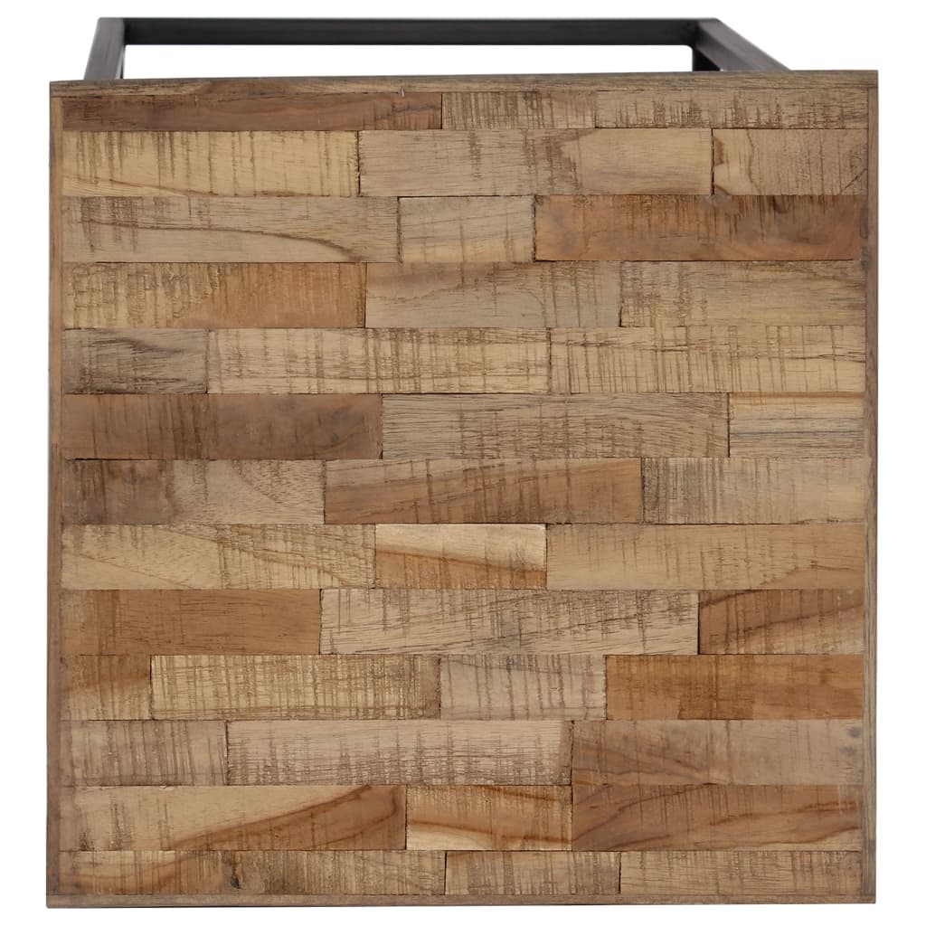 246088 vidaXL 3 Piece Plant Table Set Reclaimed Teak