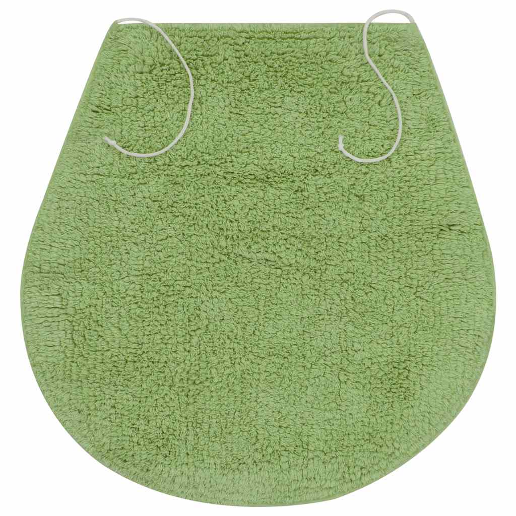 Bathroom Mat Set 3 Pieces Fabric Green