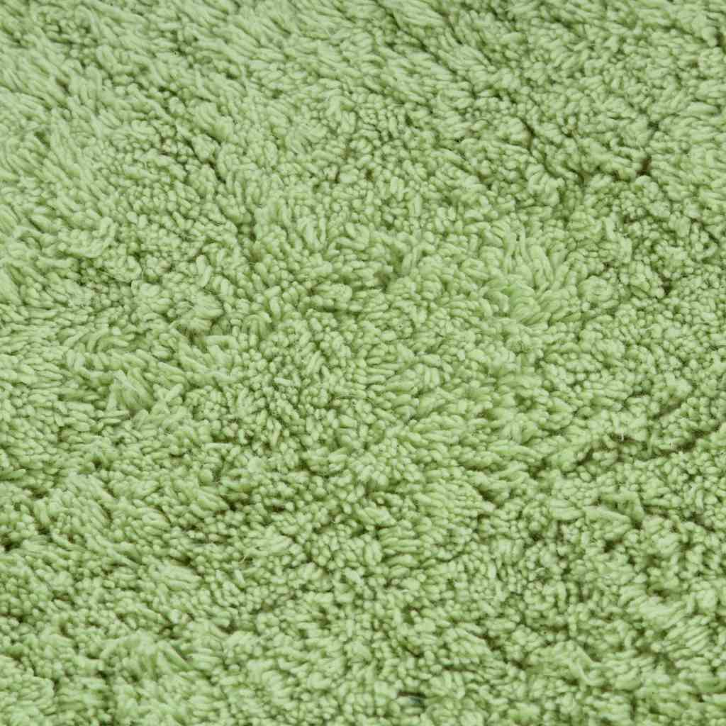Bathroom Mat Set 3 Pieces Fabric Green