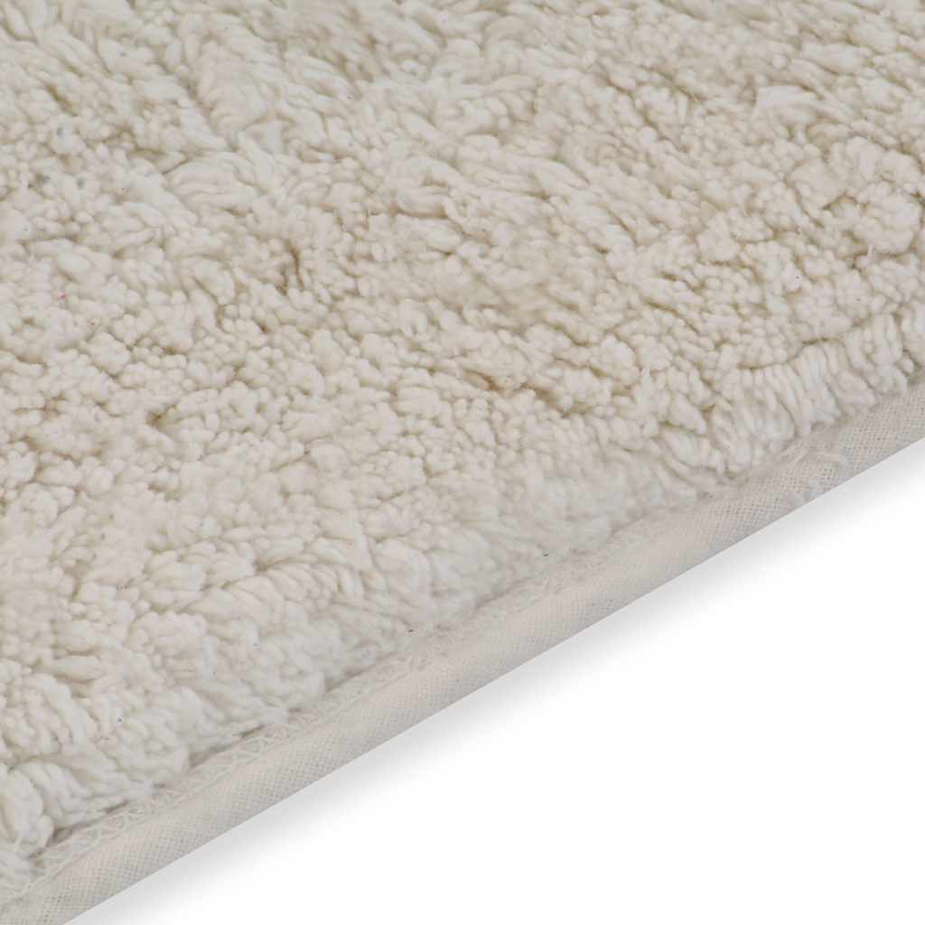 Bathroom Mat Set 2 Pieces Fabric White