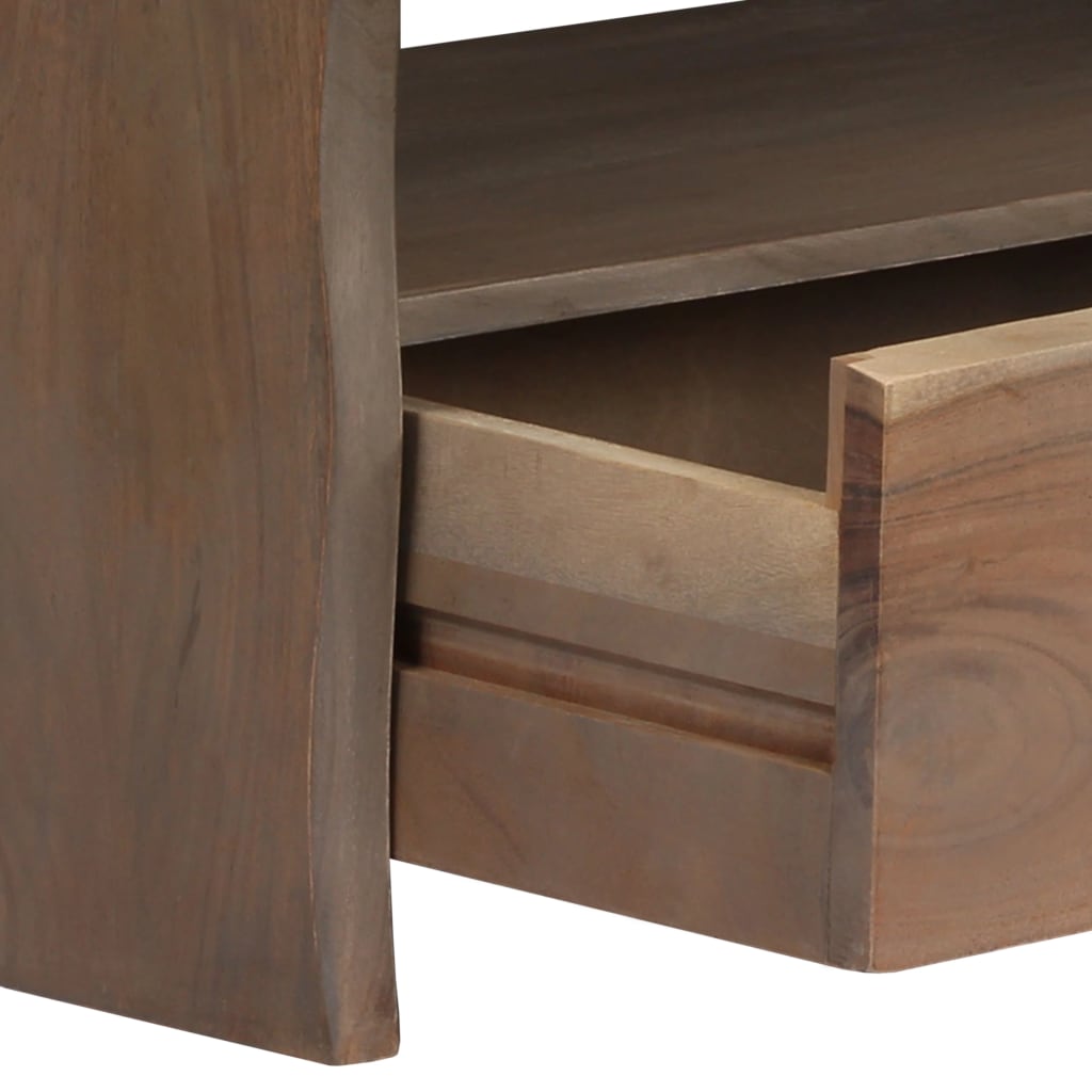 246127 vidaXL Coffee Table Solid Acacia Wood Live Edges 90x50x40 cm Grey