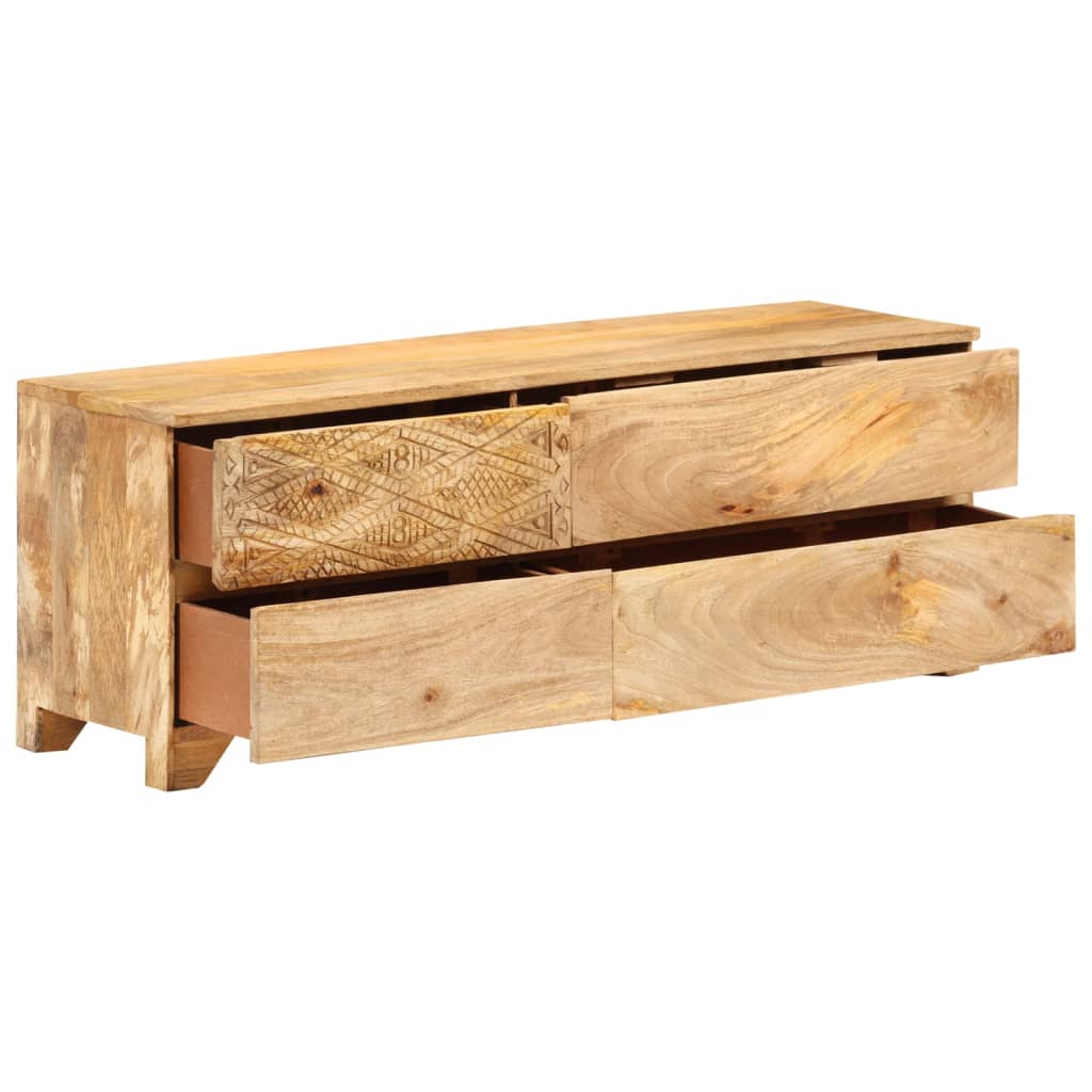 TV Cabinet Solid Mango Wood 110x30x40 cm