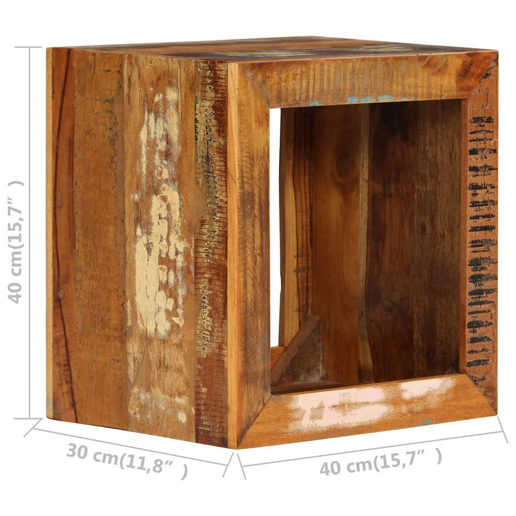 246270 vidaXL Stool 40x30x40 cm Solid Reclaimed Wood