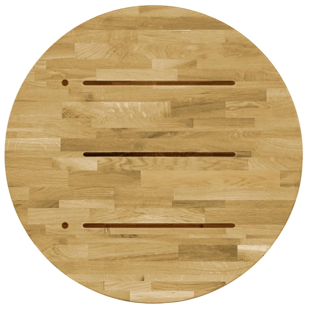 vidaXL Table Top Solid Oak Wood Round 23 mm 500 mm