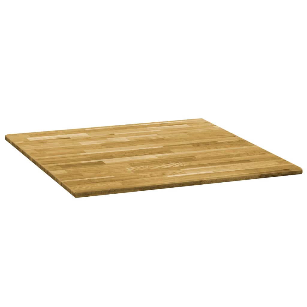 vidaXL Table Top Solid Oak Wood Square 23 mm 70x70 cm