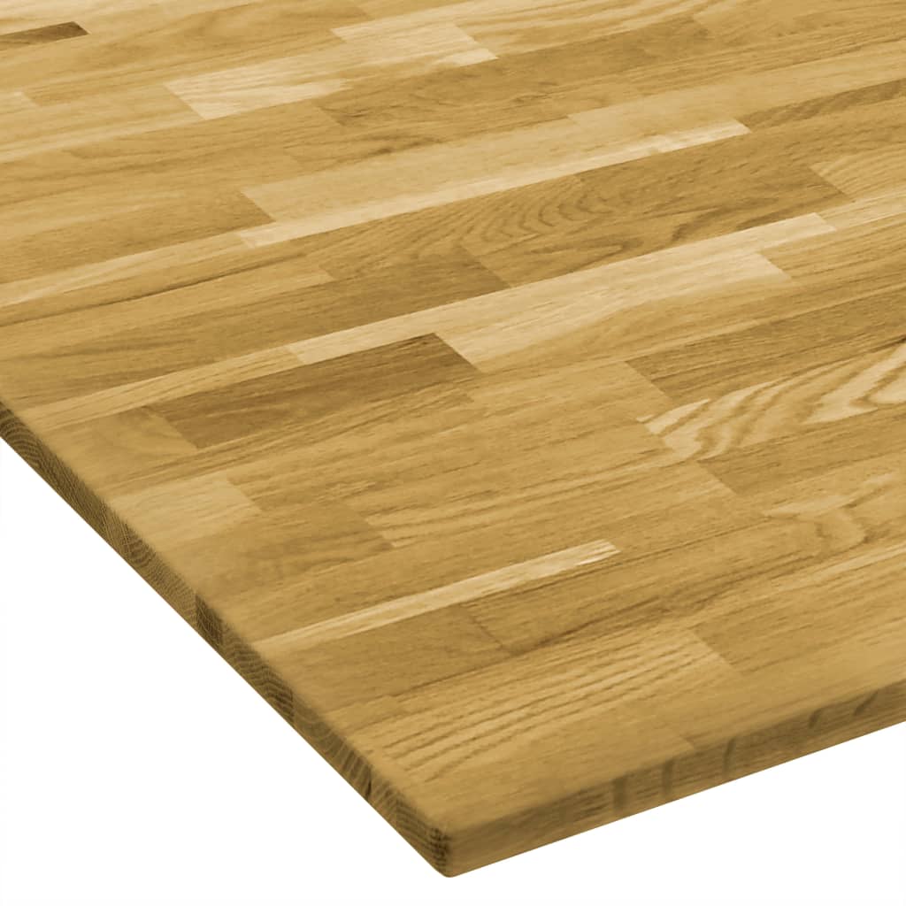 vidaXL Table Top Solid Oak Wood Square 23 mm 70x70 cm