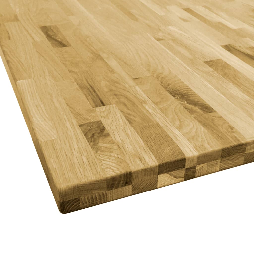 vidaXL Table Top Solid Oak Wood Square 44 mm 80x80 cm