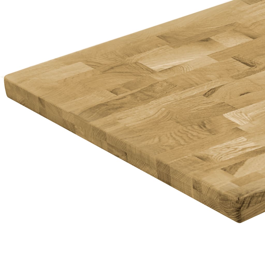 vidaXL Table Top Solid Oak Wood Rectangular 44 mm 100x60 cm