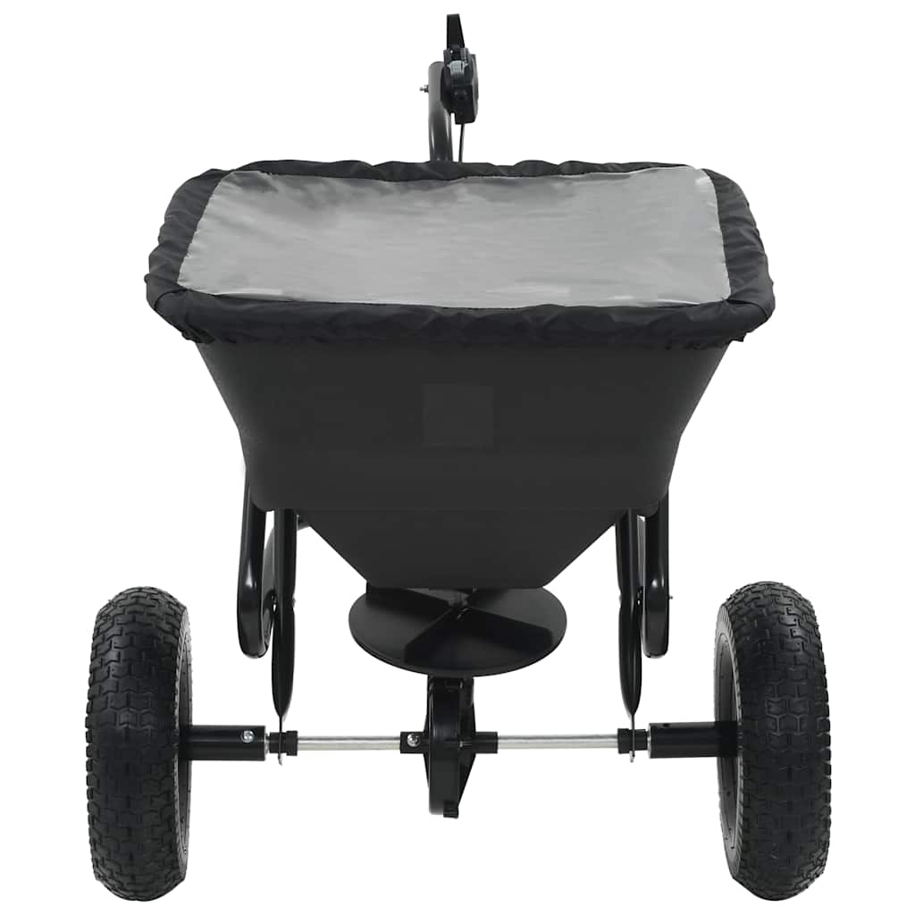 142967 vidaXL Tow Behind Salt Spreader PVC and Steel 125x74x79 cm 45 L