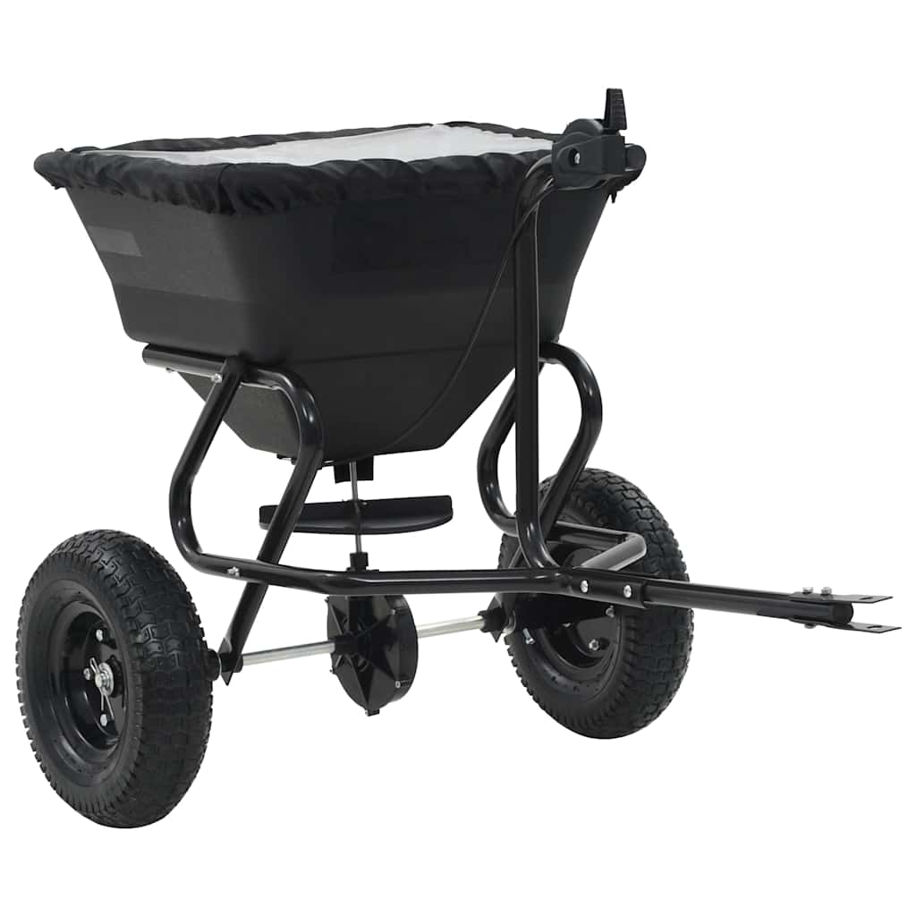 142967 vidaXL Tow Behind Salt Spreader PVC and Steel 125x74x79 cm 45 L