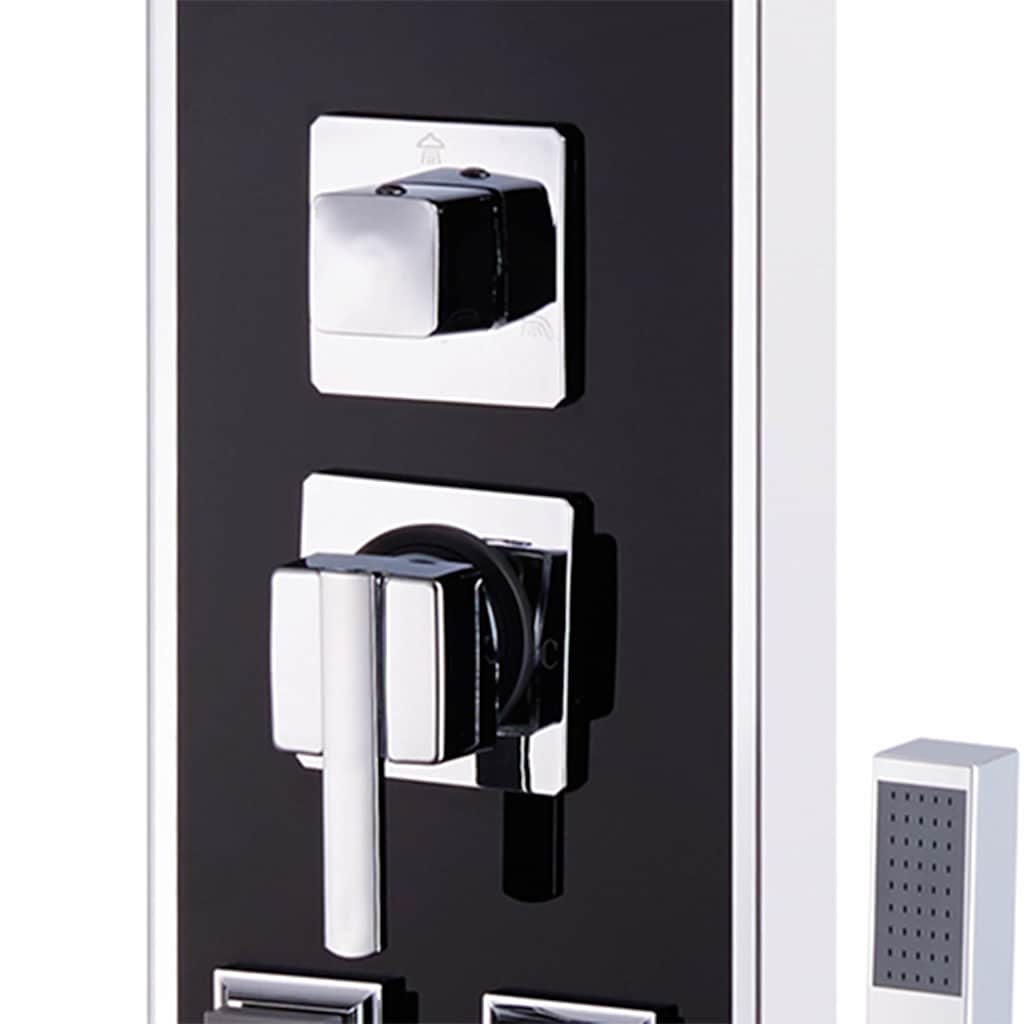 142991 vidaXL Shower Panel Unit Glass 18x42,1x120 cm Black