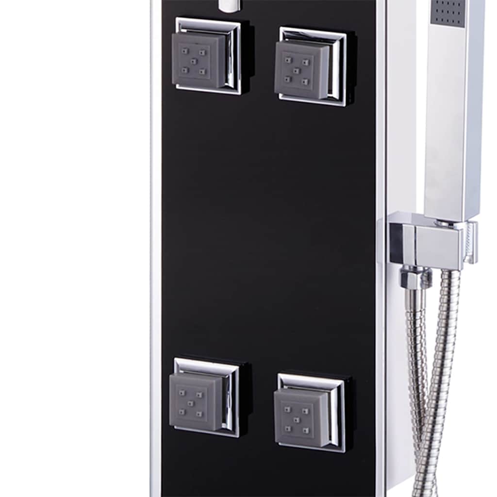 142991 vidaXL Shower Panel Unit Glass 18x42,1x120 cm Black