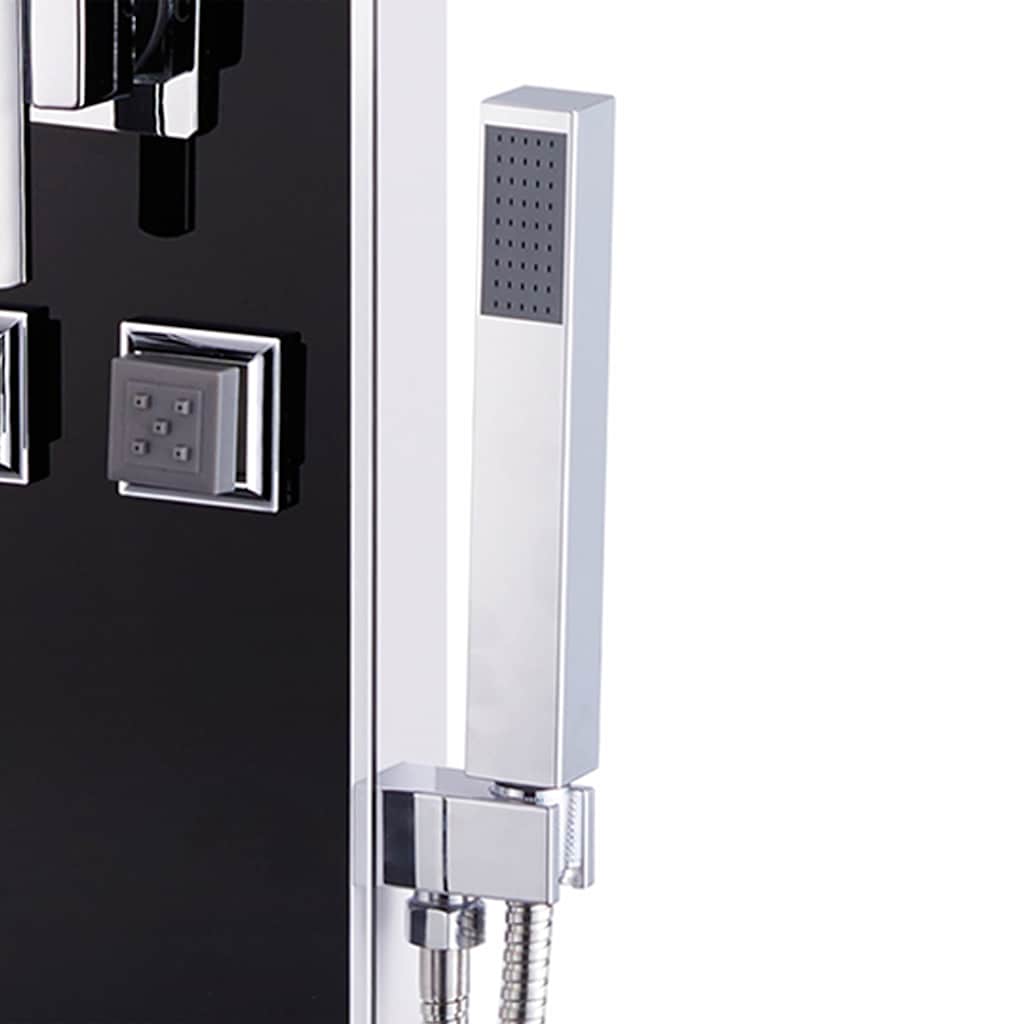 142991 vidaXL Shower Panel Unit Glass 18x42,1x120 cm Black