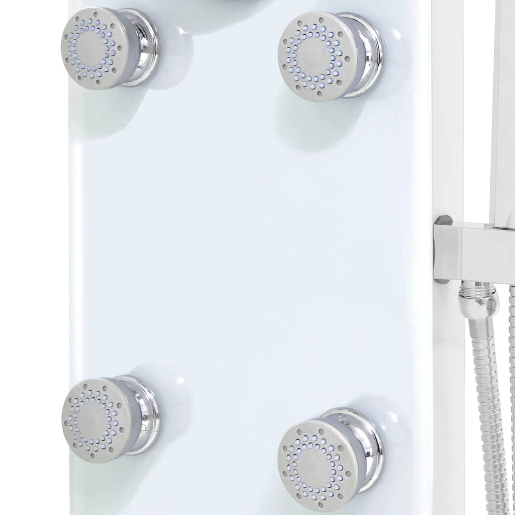 142992 vidaXL Shower Panel Unit Glass 25x44,6x130 cm White
