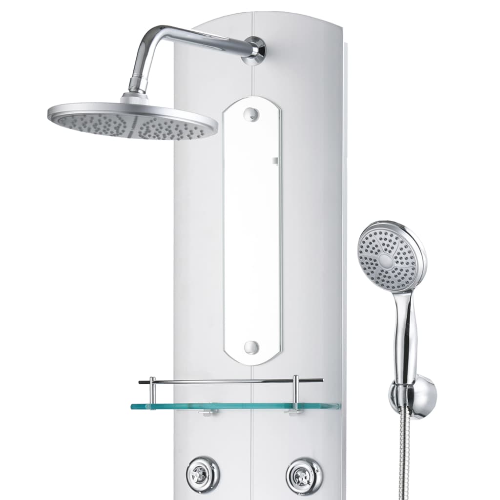142994 vidaXL Shower Panel Unit 25x43x120 cm Silver