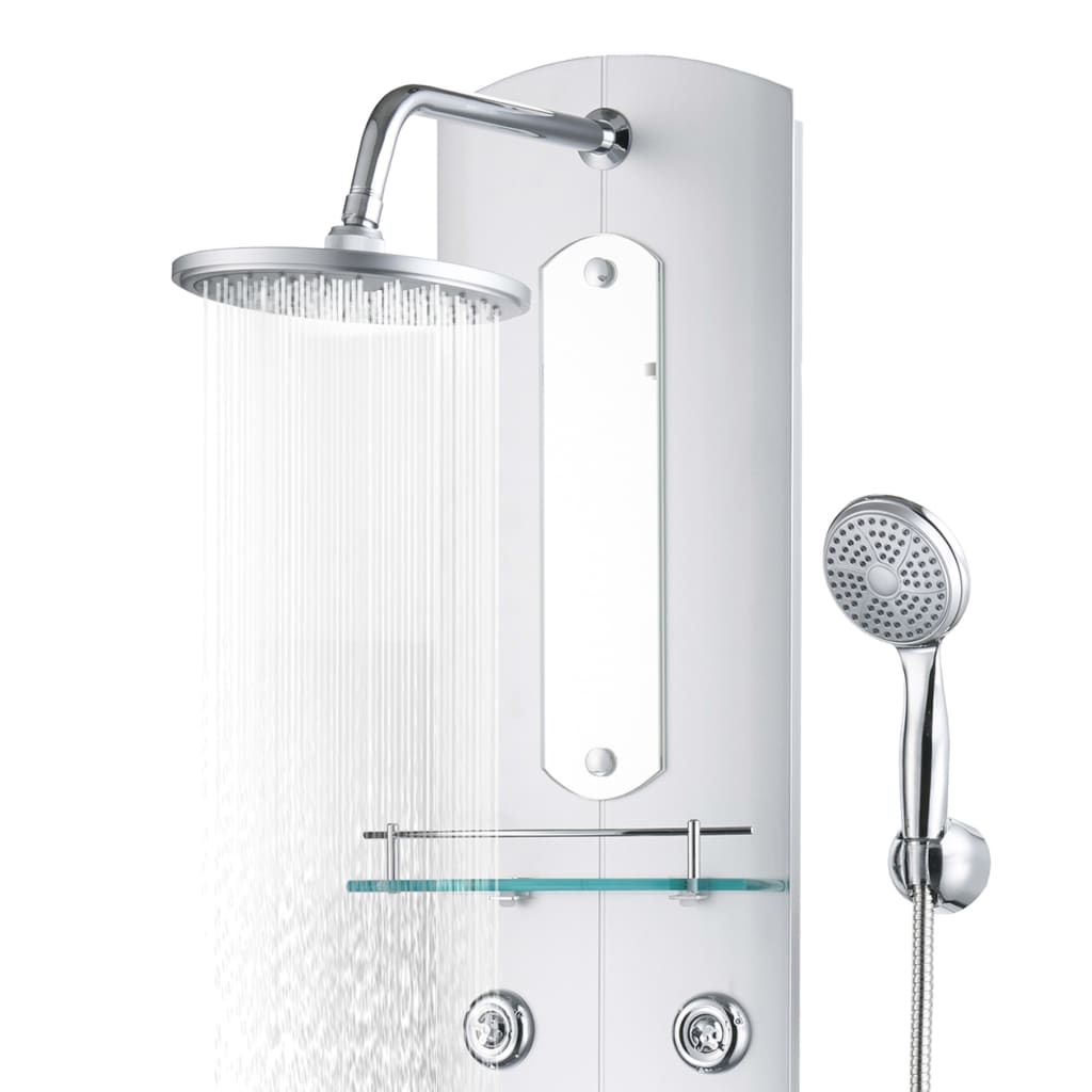 142994 vidaXL Shower Panel Unit 25x43x120 cm Silver