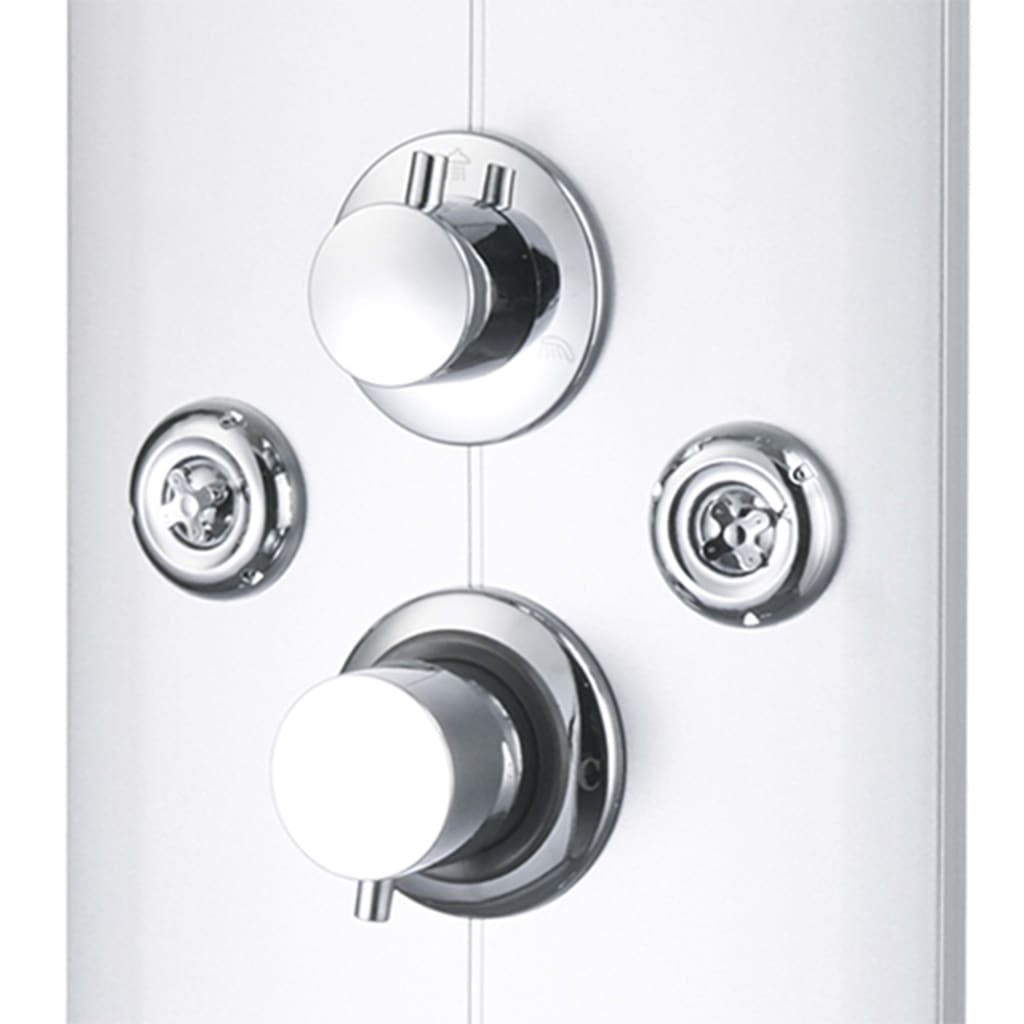 142994 vidaXL Shower Panel Unit 25x43x120 cm Silver