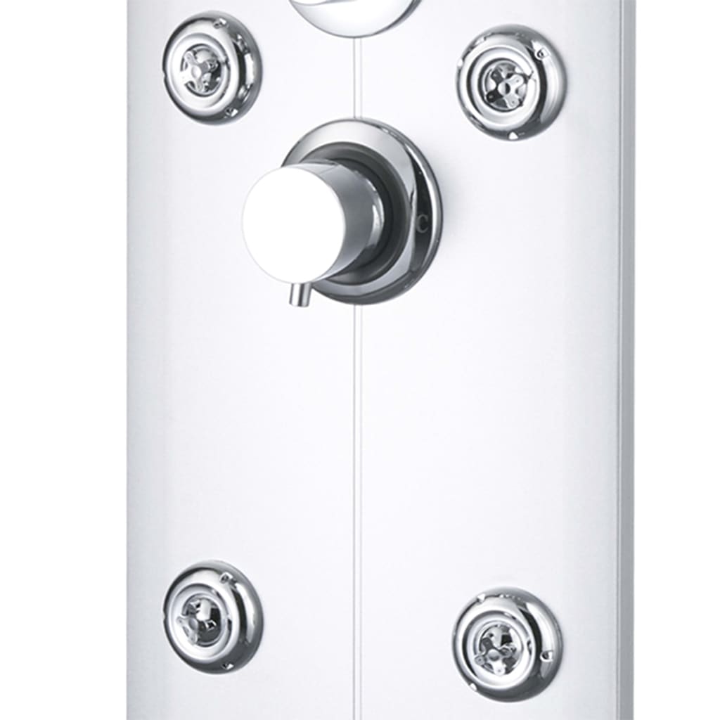 142994 vidaXL Shower Panel Unit 25x43x120 cm Silver