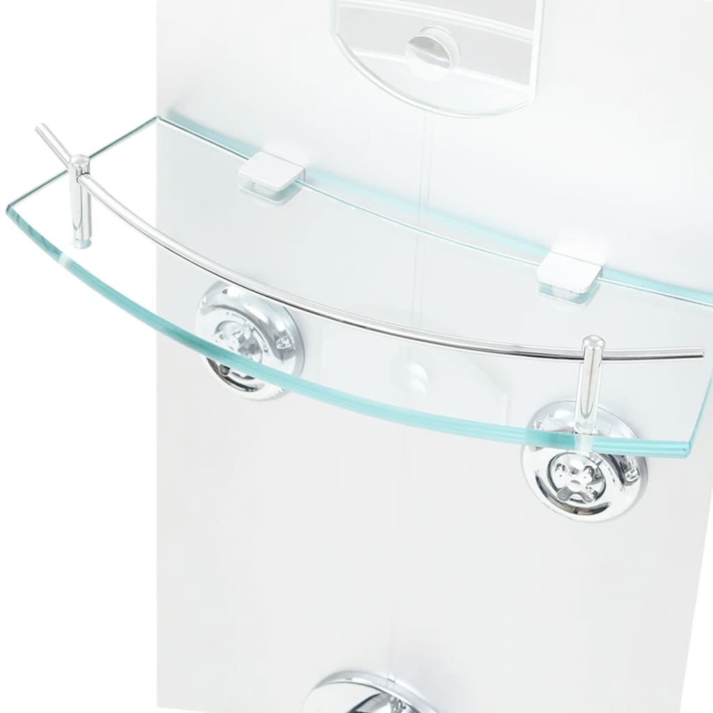 142994 vidaXL Shower Panel Unit 25x43x120 cm Silver