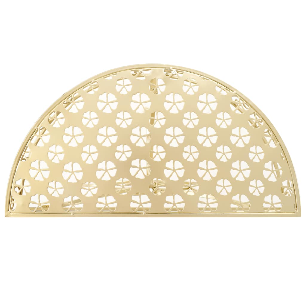 245930 vidaXL Side Table Vintage Style Half Round Metal 72x36x74 cm Gold
