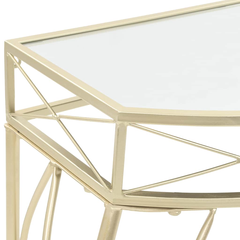 245936 vidaXL Side Table French Style Metal 82x39x76 cm Gold