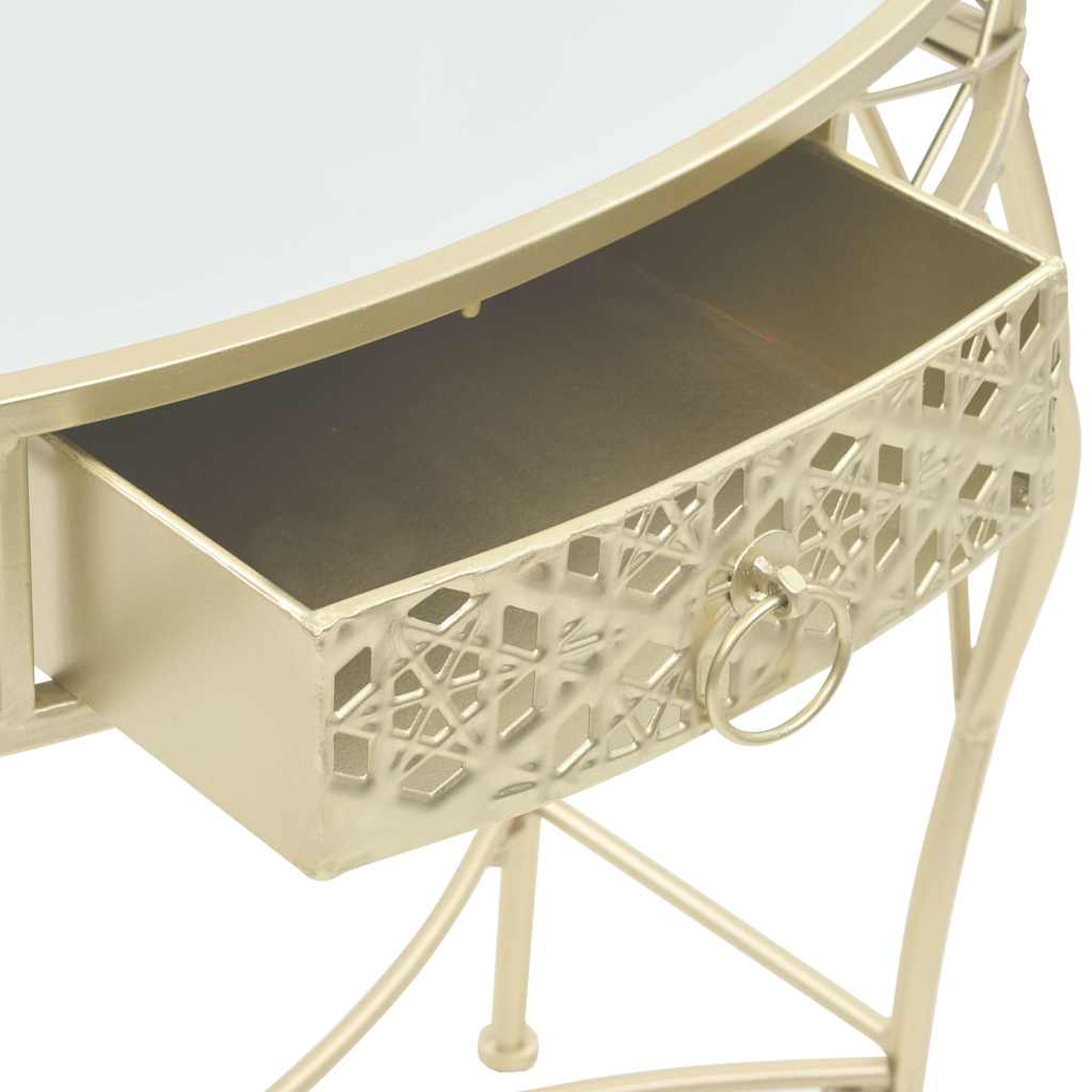 245936 vidaXL Side Table French Style Metal 82x39x76 cm Gold