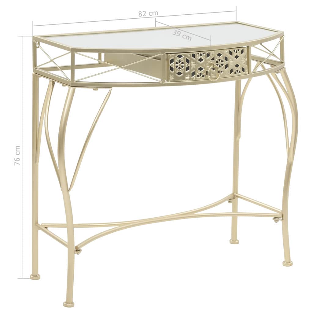 245936 vidaXL Side Table French Style Metal 82x39x76 cm Gold