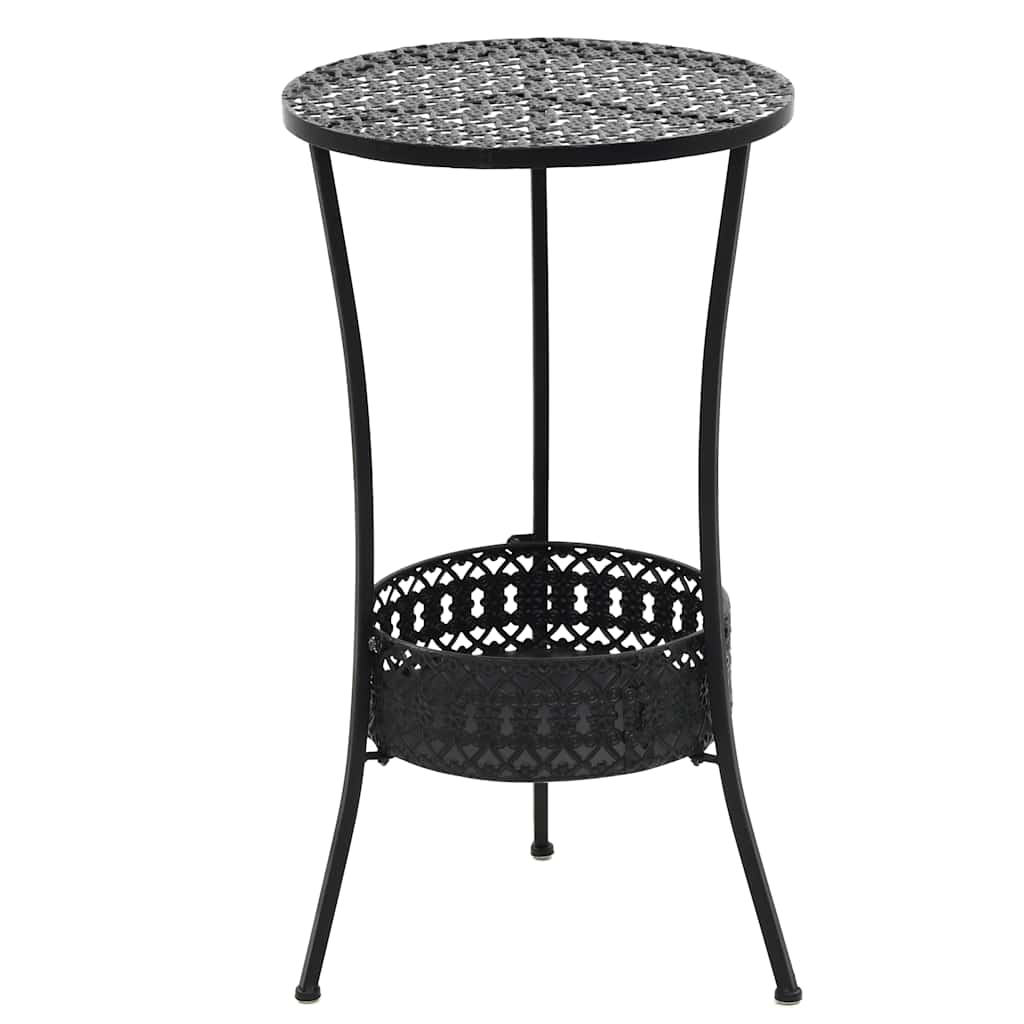 245939 vidaXL Bistro Table Black 40x70 cm Metal
